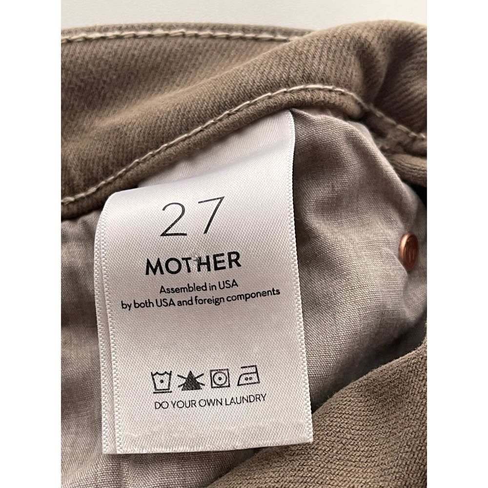 Mother The Insider Crop Step‎ Fray Jeans Capers Brown High Waisted Size 27 NEW - Picture 9 of 12